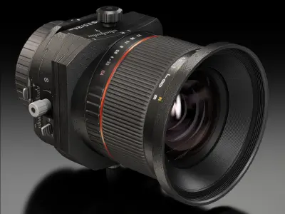 Bower 24mm f 3-5 ED AS UMC Tilt-Shift lens Low-poly 3D model