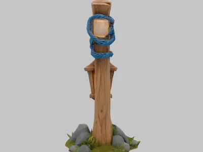Enchanted Lantern Low-poly 3D model