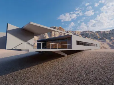 Casa Scene-villa-modern house 3D model 74