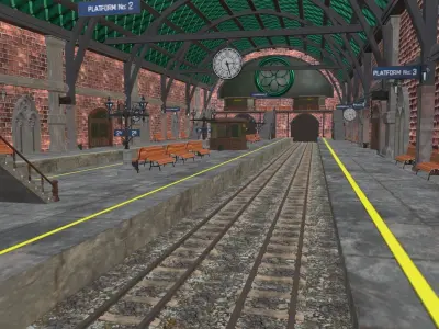 Train Station  3D model