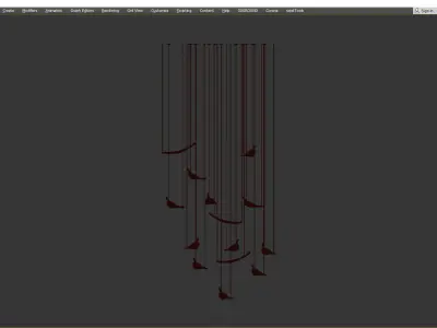 LEAF LED CHANDELIER Low-poly 3D model
