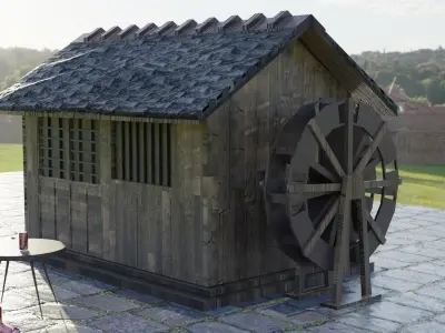 Hut Old House Low-poly 3D model