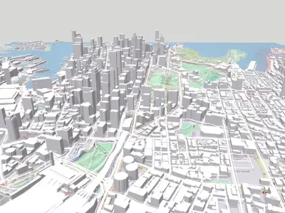 Cityscape Sydney Australia 3D model