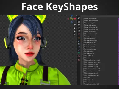 Futuristic Girl - Game Ready Low-poly 3D model