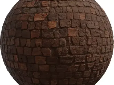 Ancient Cobbled Clay Bricks Texture