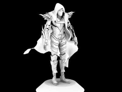 Mystery Assassin Man Low-poly 3D model