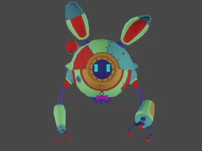 Robot V1 Low-poly 3D model