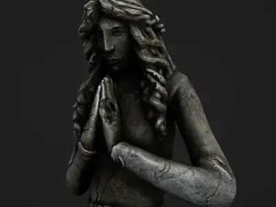 Lady Statue - PBR Low-poly 3D model