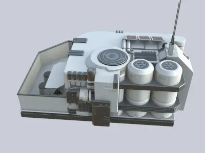 Scifi house Low-poly 3D model purchase