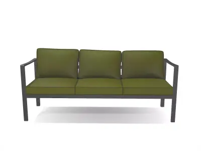 out bench sling fabric 009 Low-poly 3D model