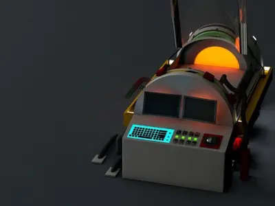 BEST AND THE CHEAPEST LAB CAPSULE v2  HIBERNATION  CHAMBER Low-poly 3D model