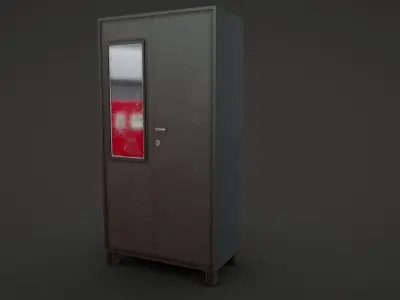 Almirah locker Low-poly 3D model