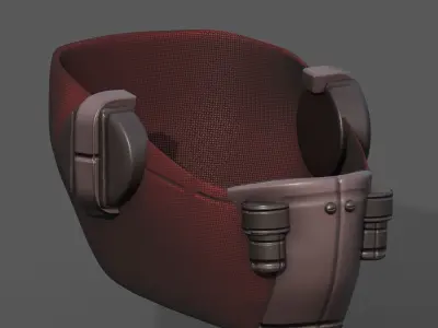 Gas mask respirator scifi futuristic 3d model  Low-poly 3D model purchase