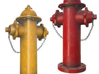 Street Hydrant 01 Low-poly 3D model