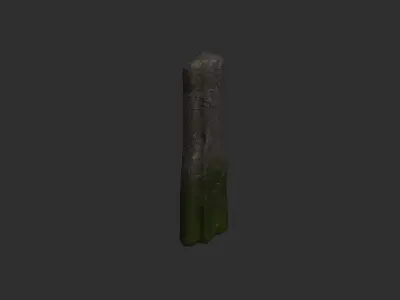Rock 04 - Moss 1 Low-poly 3D model