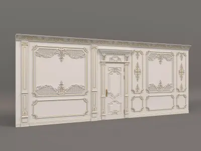 Wall Molding in Classic French style 21 3D model