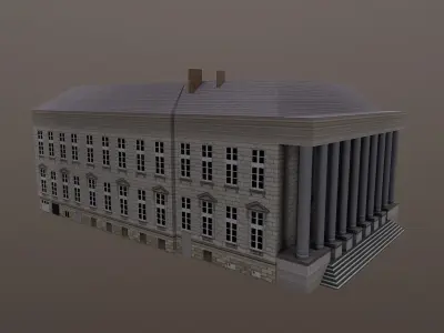 Palais de la Bourse - Nantes Free low-poly 3D model