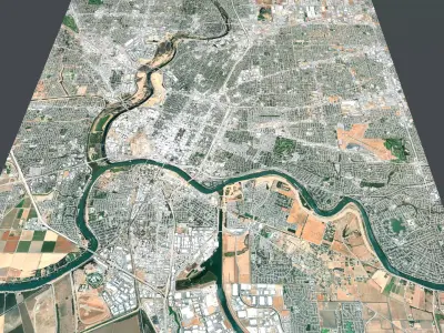 Cityscape Sacramento California USA 3D model