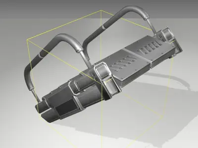 Futuristic Stairs - 6 - Basic Textures Low-poly 3D model