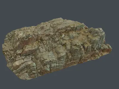 3d scanned rock cliff Q 3D model