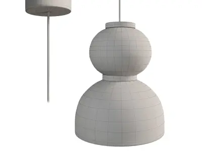 Scandinavian chandelier in Wabi Sabi 3D model