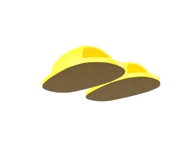 Kids Flip Flops v1 001 Low-poly 3D model