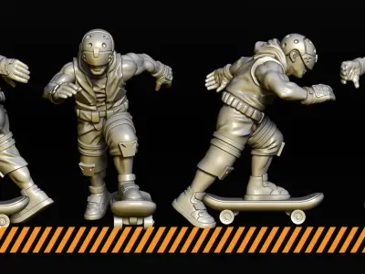 Skateboarders  3D print model