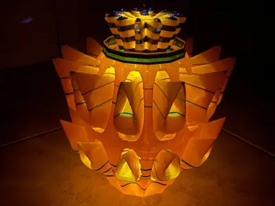 Fountain Flower Lamp 3D print model