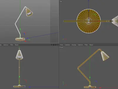 Linea conus desk lamp Free 3D model
