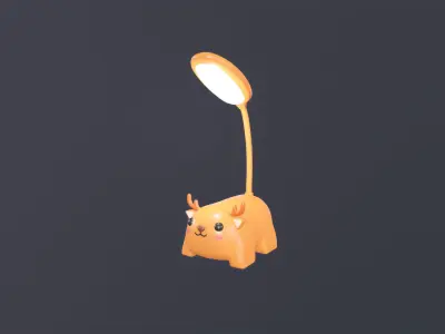 Deer Desk Lamp Cute  Low-poly 3D model