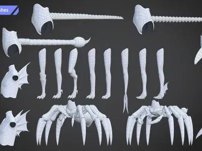 Customize Male Base Mesh-Anime Style Low-poly 3D model