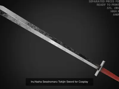 InuYasha Sesshomaru Full Armor with Tokijin Tenseiga for Cosplay 3D Model Pack