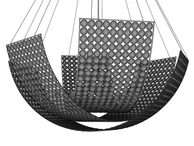 Zeev Monarch Chrome and Crystal LED Chandelier Low-poly 3D model