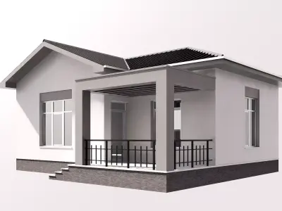 houses Low-poly 3D model