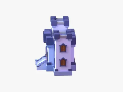 Royal Castle 3D Illustration 3D model