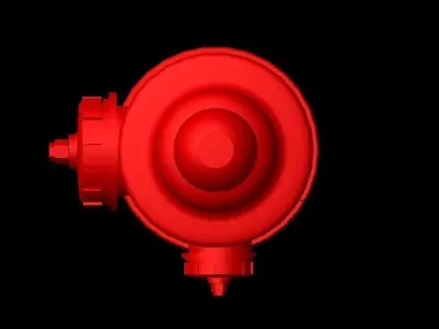 red fire hydrant Low-poly 3D model