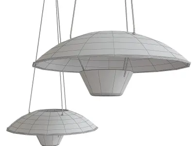 Disderot M4  Pendant lamp low poly 3d model Low-poly 3D model