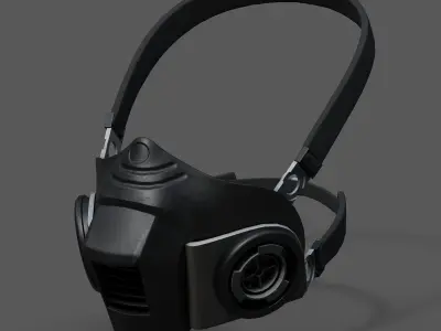 Gas mask helmet scifi fantasy Generic plastic military  Low-poly 3D model