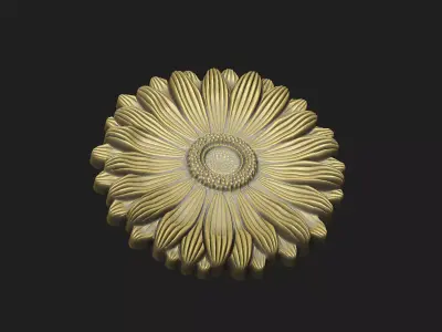 motif daisy decor organic geometric funiture classical cnc 3D print model