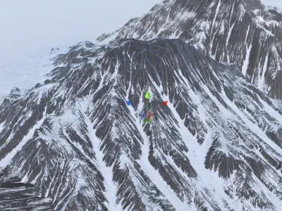  Snow Mountain - Low Poly Low-poly 3D model