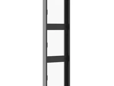 Black Metal Window 800mm x 2700mm 3D model