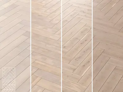 Boen Parquet Wood Floor Collection - 5 Layouts and 4 Colors - 4K 3D model
