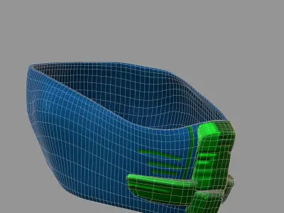 Gas mask helmet 3d model scifi Low-poly  Low-poly 3D model