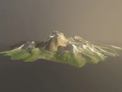 Background Landscapes Grass 3 Low-poly 3D model