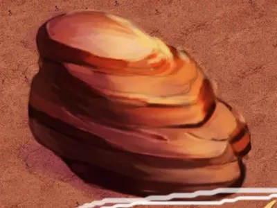 Desert - Mountain - Wind Stone 08 3D model