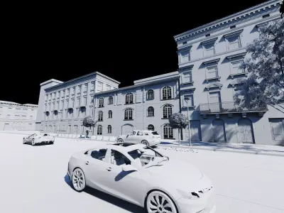 Classic stone facade-Building Classic Facade Element 3D model get