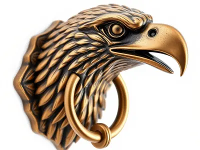 Majestic Eagle Head Knocker model pack Low-poly 3D model