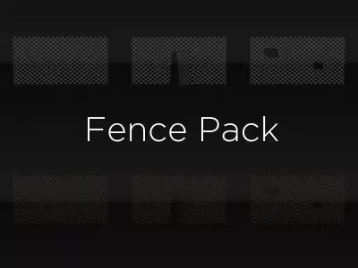 Fence Pack Low-poly 3D model