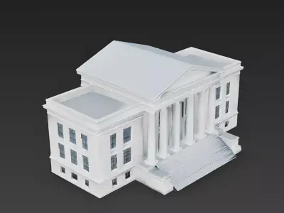 Grand Neoclassical Public Building 3D Model Low-poly 3D model