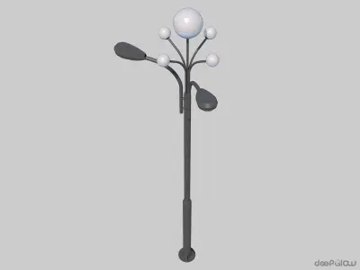 streetlamp parking lot  deepglow  3D model